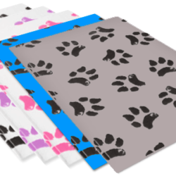Perro & Gato Chenille Pet Mat with Paw Print Designs, Soft Microfiber Chenille, 3 Colors, 20x31 in. & 26x35 in., Size: 26 x 35, Beige