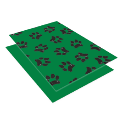 Kelly Green Solid or with Black Paw Print