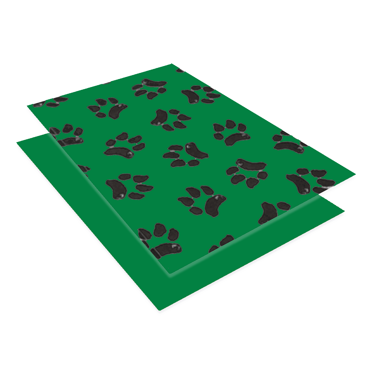 Kelly Green Solid or with Black Paw Print