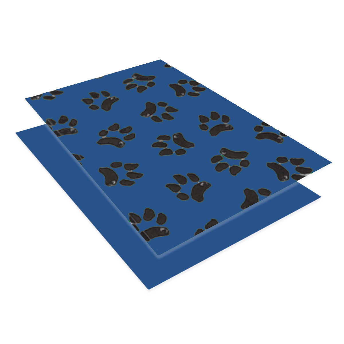 Deep Blue Solid or with Black Paw Print